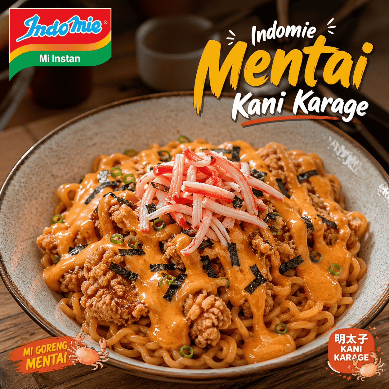 Indomie Mentai Kani Karage Rice Bowl Boss